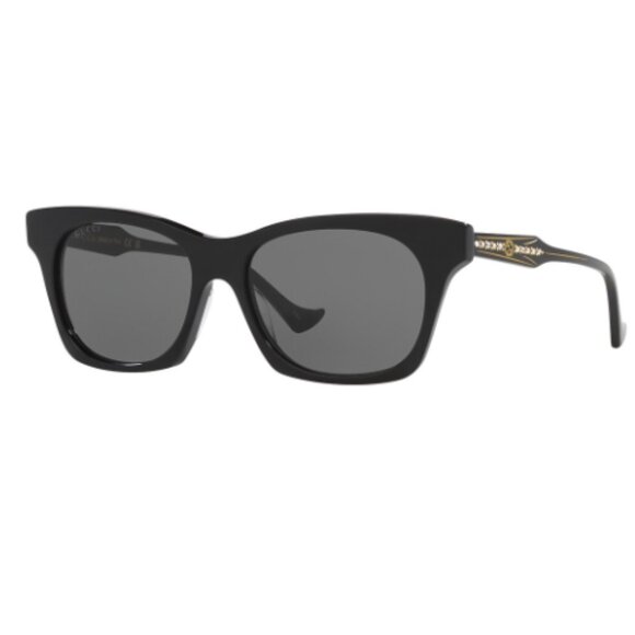 NEW GUCCI GG1299S 001 WOMEN'S BLACK CAT EYE SUNGLASSES BLACK GUCCI - Picture 1 of 9